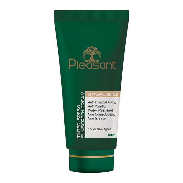خرید ضدآفتاب رنگی پلزنت رنگ بژ طبیعی-گالری پاریس ضدآفتاب رنگی SPF دار پلزنت-گالری پاریس