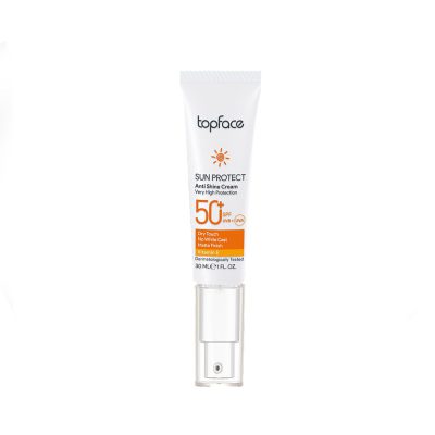ضد آفتاب تاپ فیس spf 50 فاقد رنگ حجم 30 میل-گالری پاریس
