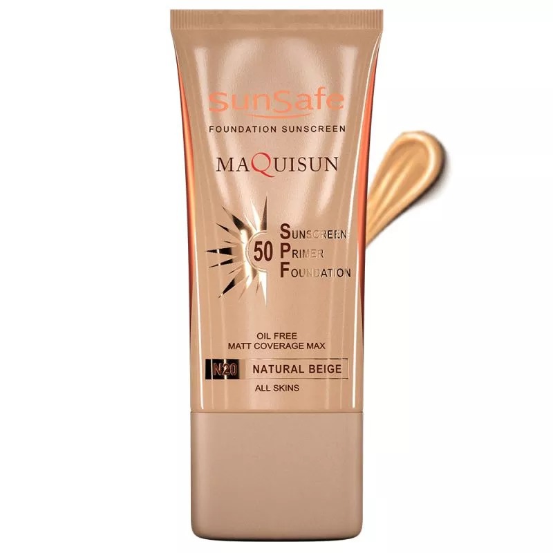 ضد آفتاب کرم پودری SPF50 سان سیف (رنگ بژ طبیعی N20) ضد آفتاب کرم پودری SPF50 سان سیف رنگ بژ طبیعی N20