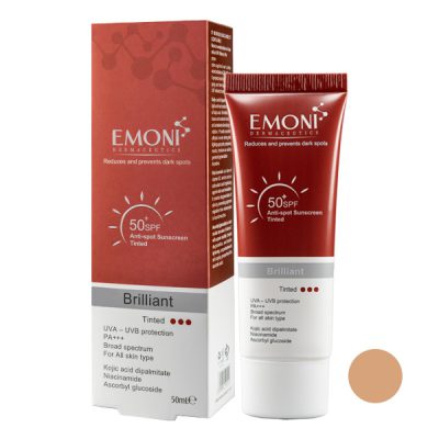 کرم ضد آفتاب رنگی پوست نرمال تا خشک امونی SPF50 حجم 50 میلی لیتر-گالری پاریس