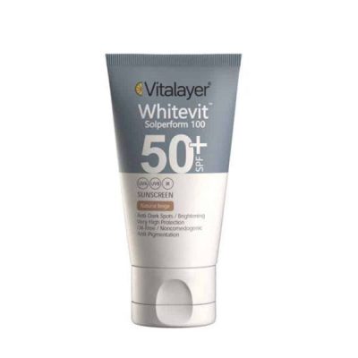 کرم ضد آفتاب ضد لک بژ طبیعی وایت ویت ویتالیر SPF50-گالری پاریس