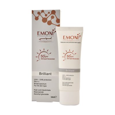 کرم ضد آفتاب ضدلک بدون رنگ امونی SPF 50 مدل Brilliant حجم 50 میلی‌لیتر-گالری پاریس