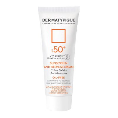 کرم ضد آفتاب فاقد رنگ درماتيپيک با +SPF50 مناسب پوست حساس و مستعد قرمزی-گالری پاریس