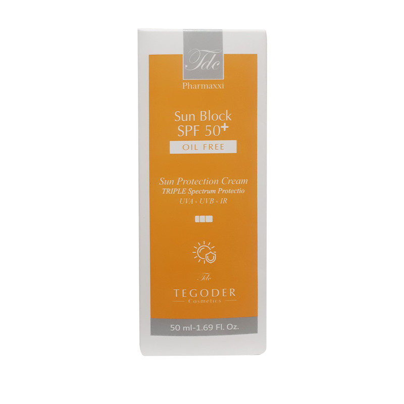 کرم ضد آفتاب +SPF50 بیرنگ فاقد چربی مناسب پوست چرب تگودر 50 میلی لیتر کرم ضد آفتاب +SPF50 بیرنگ فاقد چربی مناسب پوست چرب تگودر 50 میلی لیتر