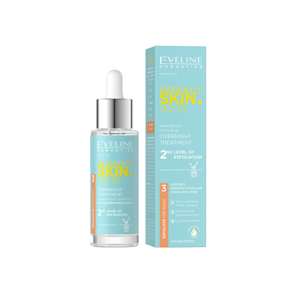 سرم شب ضد جوش PERFECT SKIN ACNE 1ST اولاین EVELINE سرم شب ضد جوش PERFECT SKIN ACNE 1ST اولاین EVELINE