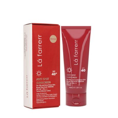 کرم ضد آفتاب رنگی SPF40 پوست چرب لافارر (40ml) _ گالری پاریس