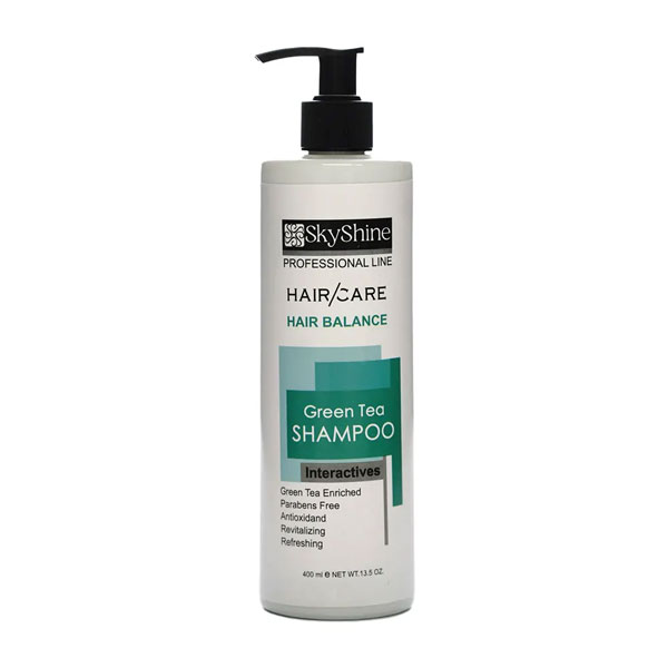 Sky-Shine-Green-Tea-Shampoo-(400ml) شامپو چای سبز اسکای شاین (400ml) _ گالری پاریس